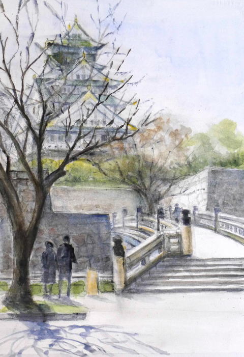 早春の大阪城