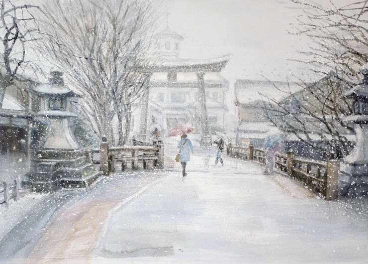 八幡堀雪化粧