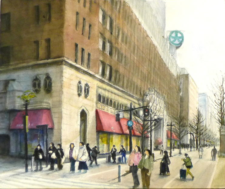 冬陽を受けて(心斎橋・大丸)